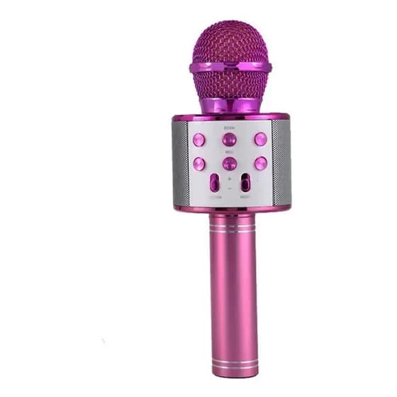 Microfone De Karaokê Sem Fio Bluetooth, Rosa Vermelha . por R$ 42,86 na Mercado Livre