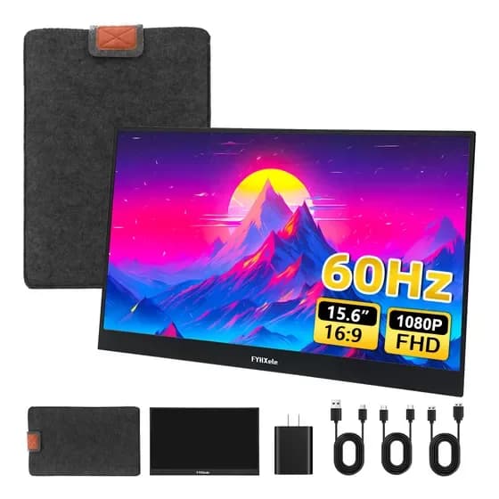 Monitor Portátil 15.6 Fyhxele 1080p Hdr Hdmi Ips Preto na Mercado Livre