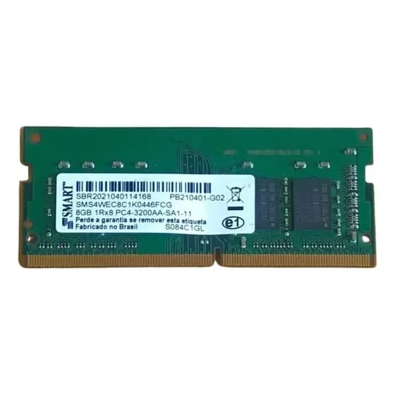 Memoria Smart Ddr4 8gb Notebook Pc4-3200aa 1rx8 por R$ 385,00 na Mercado Livre