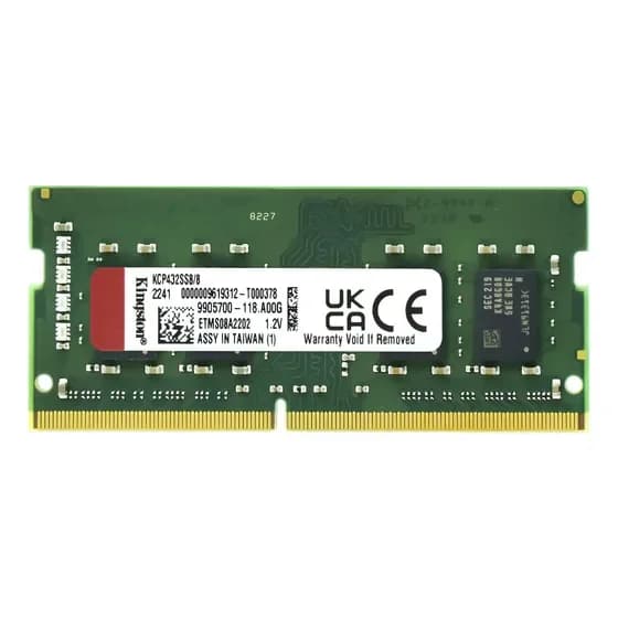 Memória RAM verde 8GB Kingston KCP432SS8/8 por R$ 374,25 na Mercado Livre