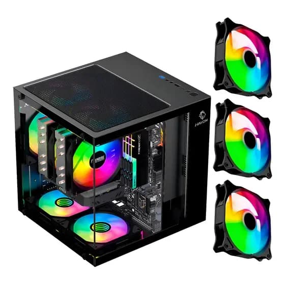 Mini Gabinete Gamer Gb1787 Preto Com 3 Fans Rgb Micro-atx por R$ 158,76 na Mercado Livre