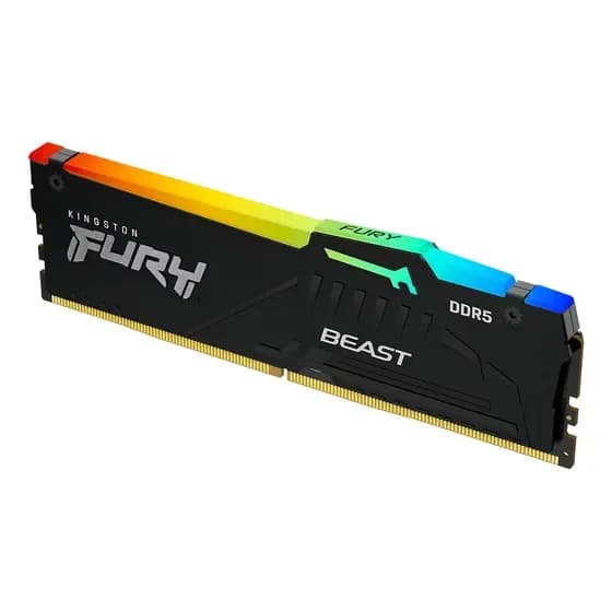 Memoria Kingston Fury Beast Rgb 16gb Ddr5 6000mt/s 1.35v por R$ 1.585,00 na Mercado Livre