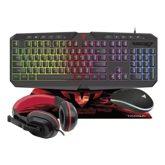 Kit Gamer com Teclado, Mouse e Headset KM 210 Kit Targa na Mercado Livre