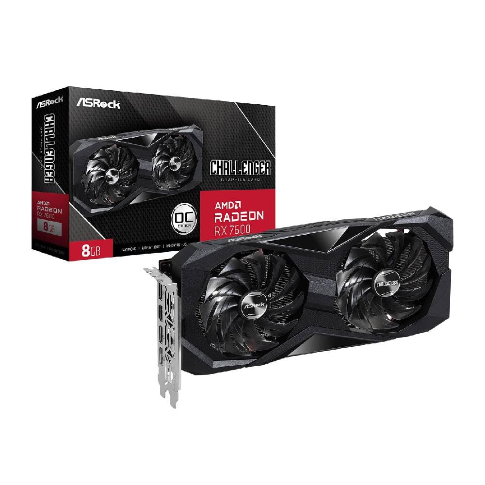 Placa de Vídeo ASRock AMD Radeon RX 7600 Challenger OC 8GB GDDR6 128 Bits - 90-GA41ZZ-00UANF por R$ 1.619,89 na gigantec