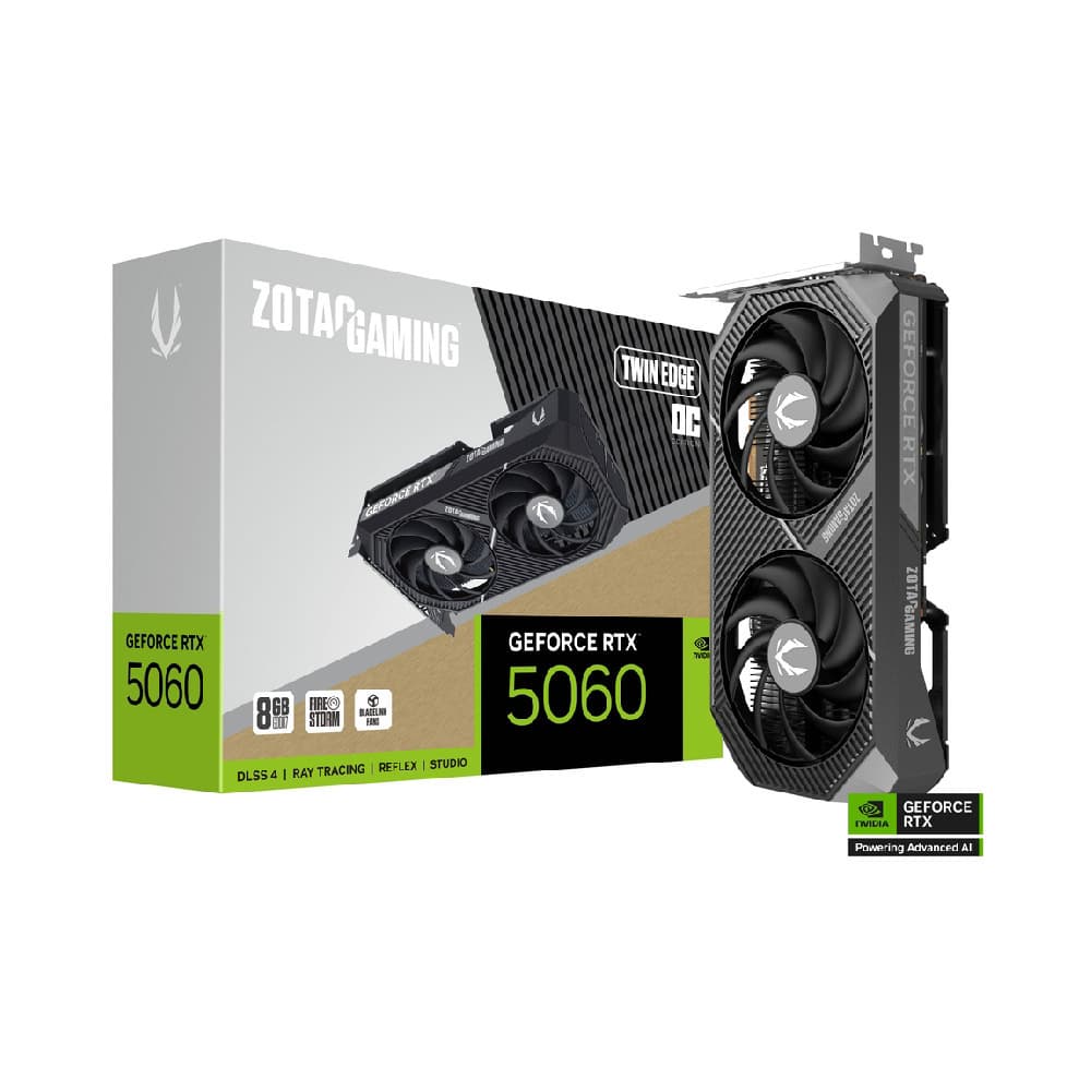 Placa de Video Zotac RTX 5060 Twin Edge 8GB OC GDDR7 128bits - ZT-B50600H-10M por R$ 2.149,00 na gigantec