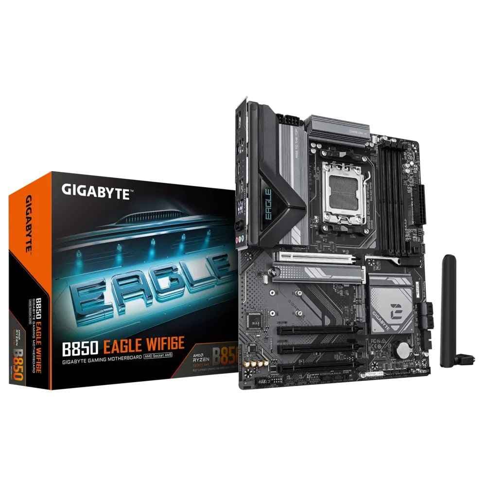 Placa Mãe Gigabyte B850 EAGLE WIFI6E AM5 4xDDR5 Chipset B850 ATX por R$ 1.289,00 na gigantec