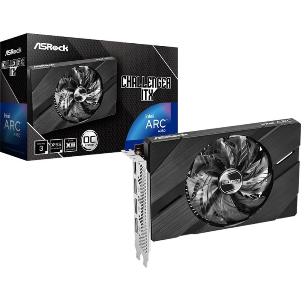 Placa de Vídeo AsRock Intel Arc A380 Challenger ITX 6GB GDDR6 96bits- 90-GA3KZZ-00UANF por R$ 1.324,71 na gigantec