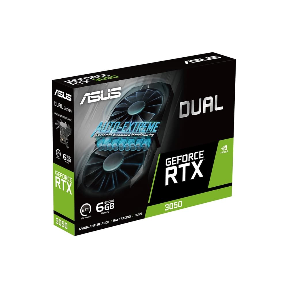 Placa de Vídeo Asus Dual Geforce RTX 3050 6GB GDDR6 96Bits - 90YV0K61-M0NA00 por R$ 1.348,11 na gigantec