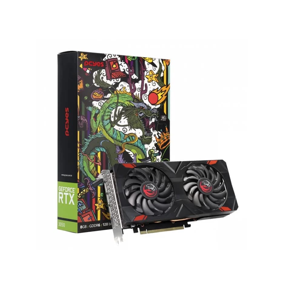 Placa de Vídeo NVIDIA PcYes GeForce RTX 3050 8GB GDDR6 128 Bits por R$ 1.493,01 na gigantec