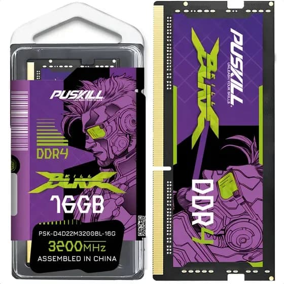 Memória Ram Notebook Gamer Puskill Killblade Ddr4 16Gb 3200Mhz Cl22 1.2V Sodimm Psk-d4d22m3200bl-16g Preto por R$ 549,00 na Mercado Livre