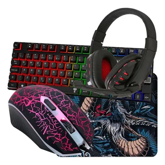 Headset Teclado Mouse Completo Periféricos Gamer Led Promo por R$ 124,50 na Mercado Livre