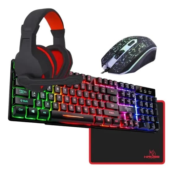 Kit Gamer Teclado Mouse Fone Headset E Mouse Pad Rgb por R$ 140,72 na Mercado Livre
