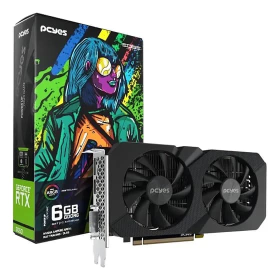 Placa de Vídeo Pcyes GeForce RTX 3050 6GB GDDR6 com Ray Tracing por R$ 1.281,00 na Mercado Livre