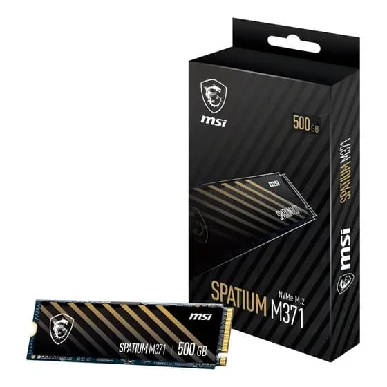 Ssd Msi Spatium M371, 500gb, M.2 Nvme Pcie 3.0, Leitura 2200mbs E Gravação 1150mbs por R$ 612,53 na Mercado Livre