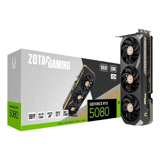 Placa De Vídeo Zotac Rtx 5080 Solid Core Oc 16gb Gddr7 por R$ 8.507,00 na Mercado Livre