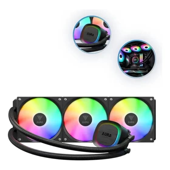 Water Cooler Gamdias Aura Gl360 Lite Preto Argb Am5 Lga 1851 por R$ 274,00 na Mercado Livre
