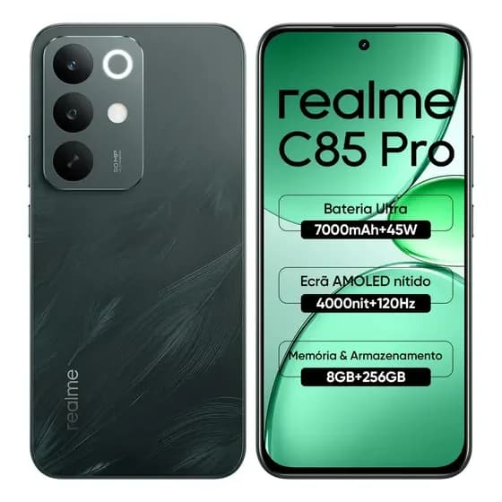 Celular Smartphone Realme C85 Pro 256gb 8gb Ram Dual Sim Bateria 7000mah IP69 Pro Resistência à água Verde por R$ 1.069,00 na Mercado Livre
