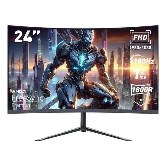 Monitor Gamer Curvo 24 Ips Full Hd 180hz 1ms Freesync Hdmi Preto por R$ 639,92 na Mercado Livre