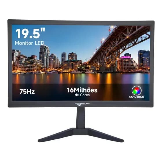 Monitor Led 19.5 Polegadas Hd 75hz,16 Milhões De Cores Preto por R$ 199,00 na Mercado Livre