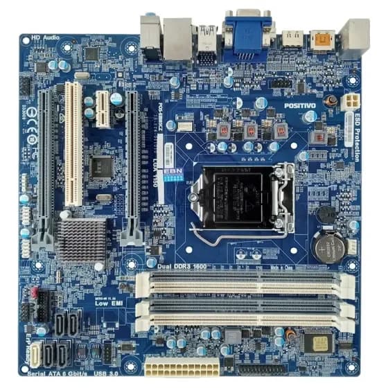 Placa Mãe Positivo Master D580 POS-EIB85CZ LGA 1150 Até 32gb Hdmi Displayport Cor Azul por R$ 229,89 na Mercado Livre