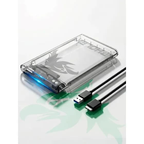 Case HD Externo USB 3.0 Transparente Para HD/SSD SATA 2,5" Pholex Gaveta Adaptador Portátil Notebook e PC por R$ 19,00 na Mercado Livre