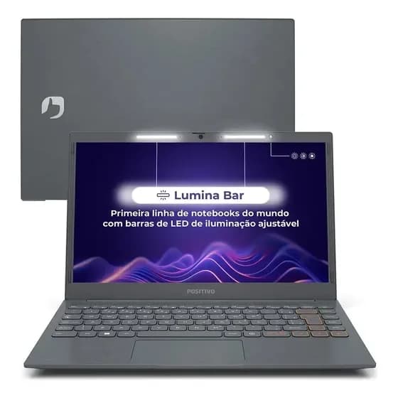 Notebook Positivo Vision C14 Lumina BAR Celeron 4GB 128GB eMMC Tela 14 Polegadas HD Antirreflexo Windows 11 Tecla Link Cinza por R$ 1.536,00 na Mercado Livre