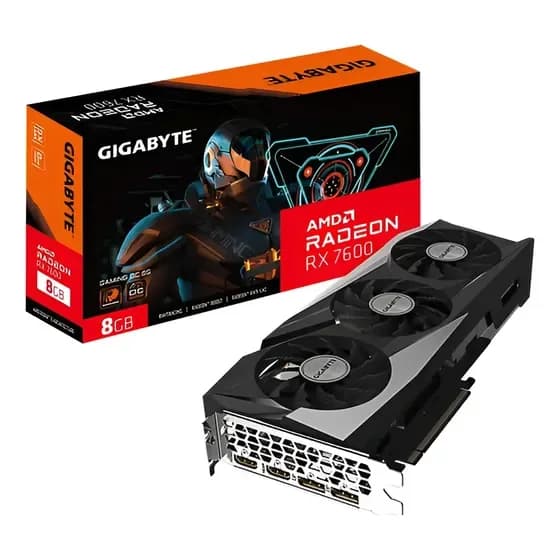 Placa De Vídeo Gigabyte Radeon Rx 7600 Gaming Oc 8g Gddr6 por R$ 2.069,00 na Mercado Livre