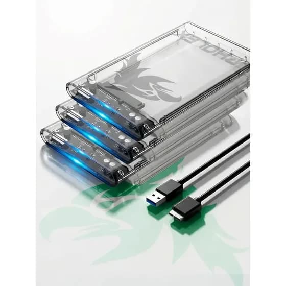 Kit 3 Case Hd Externo Usb 3.0 Transparente Para Hd/ssd Sata 2,5 Pholex Gaveta Adaptador Portátil Notebook E Pc por R$ 59,41 na Mercado Livre