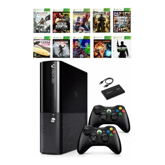 Microsoft Xbox 360slim 500gb 2 Controles+118jogos (Recondicionado) por R$ 1.020,00 na Mercado Livre