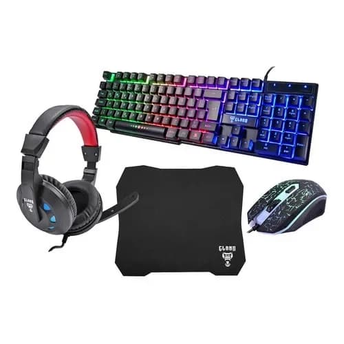 Kit Gamer Clanm Cl-cj01 Jungle Headset 40mm Teclado Led Rain Cor do teclado Preto por R$ 74,95 na Mercado Livre