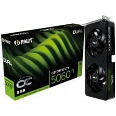 Placa de Vídeo Palit NVIDIA GeForce RTX 5060 Ti Dual, 8GB, GDDR7, DLSS, Ray Tracing, NE7506T019P1-GB2062D por R$ 2.569,90 na Terabyte