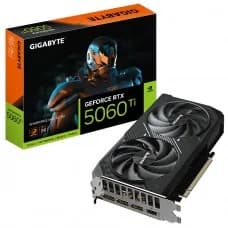 Placa de Vídeo Gigabyte NVIDIA GeForce RTX 5060 Ti Windforce Max OC, 8GB, GDDR7, DLSS, Ray Tracing, GV-N5 por R$ 2.599,99 na Terabyte