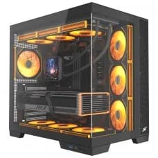 Gabinete Gamer SuperFrame Drakor, Mid Tower, Vidro Temperado, ATX, Com 4 Fans ARGB, Preto, SF-CS-DKMAB4F por R$ 349,99 na Terabyte