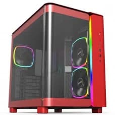 Gabinete Gamer Montech King 95 Pro, ARGB, Mid Tower, Vidro Temperado, ATX, Red, Sem Fonte, Com 6 Fans por R$ 899,90 na Terabyte