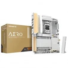 Placa Mãe Gigabyte X870E AERO X3D WOOD, Chipset X870E, AMD AM5, ATX, WiFi 7, DDR5, Branco por R$ 2.899,99 na Terabyte
